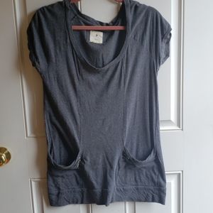 Dark gray short sleeved tunic/minidress size M